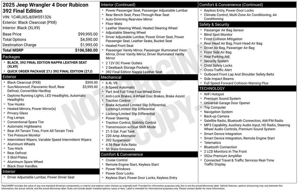jeep wrangler 4-door 2025 1C4RJXSJ6SW551326 image jeep wrangler 4-door 2025 1C4RJXSJ6SW551326 image